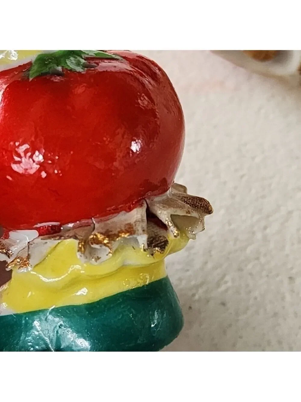 Vtg Japan ceramic anthropomorphic vegetable satl & pepper shakers